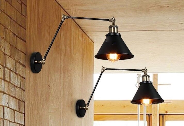 Pair of industrial wall light