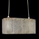 Plafonnier en verre moulé et laiton par Orrefors Suède 1960