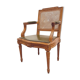 Louis XVI style office armchair in 19th century stained beech