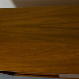 Vintage walnut sideboard with sliding doors and drawers 1960s