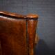 Fauteuil vintage Joris design cuir de mouton