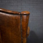 Fauteuil vintage Joris design cuir de mouton