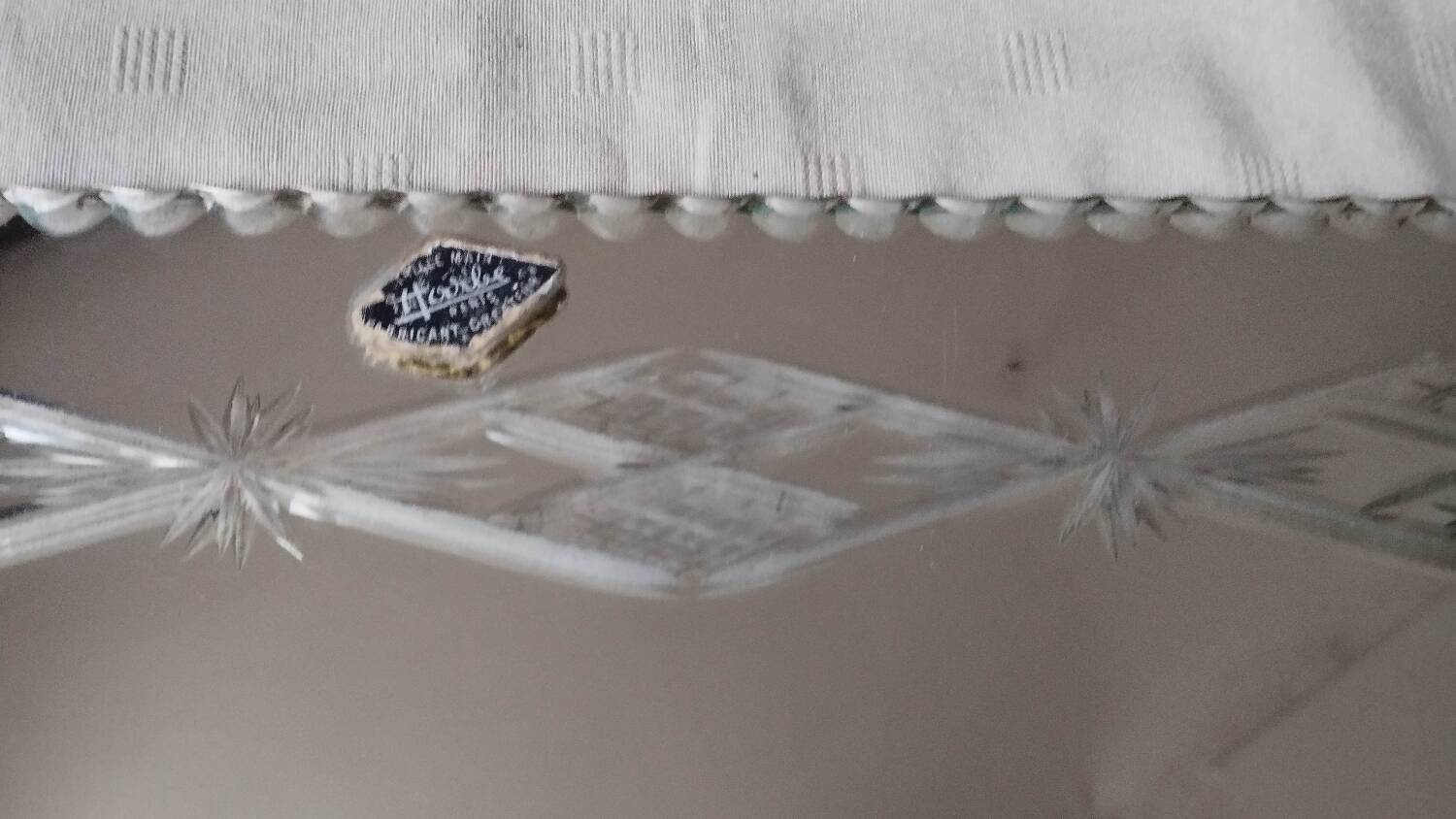 Vintage beveled mirror