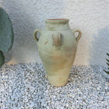 Terracotta potiche with 60s handles