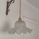 Pendant light with old glass tulip