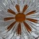 Vintage cut crystal pocket bowl with amber centre – 1960s/70s