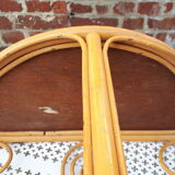 Rattan wall shelf