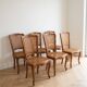 Set of 6 Louis XV chairs in wood and caning.