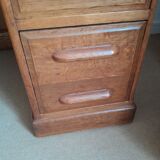 American solid oak desk with antique patina