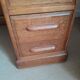 American solid oak desk with antique patina