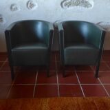 Pair of leather armchairs, Moroso - Italy, designer Antonio Citterio 1988