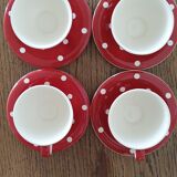 Red pea faience cups