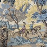 Tapisserie scène de chasse goût XVIIIème passementerie XXème