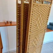 paravent osier, rotin, 5 panneaux
