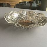 Silver metal bread basket