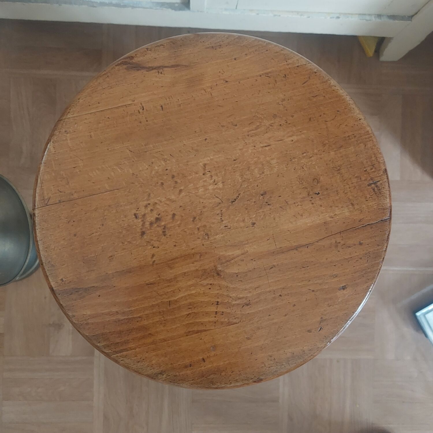 Natural wooden stool around year 60-70