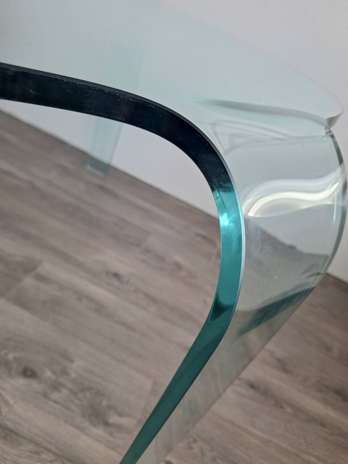 Fiam for Roche Bobois large vintage tripod glass table