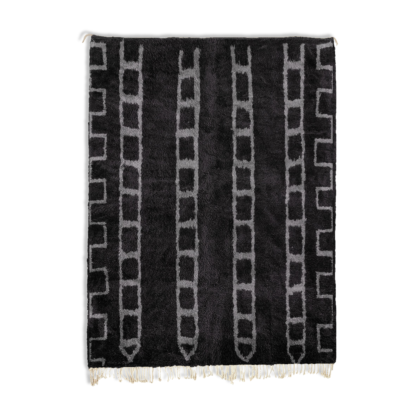 Modern Moroccan carpet black