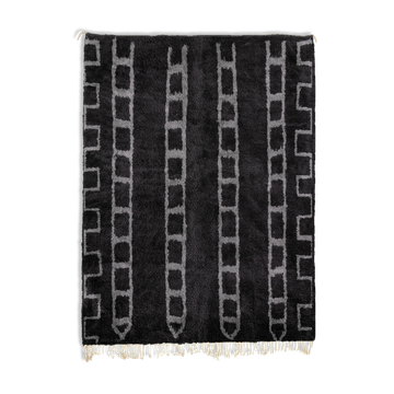 Tapis marocain moderne noir