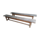 Paire de banc ferme en chêne