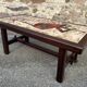 Table basse rectangulaire en bois céramique 1960s Vallauris DAN