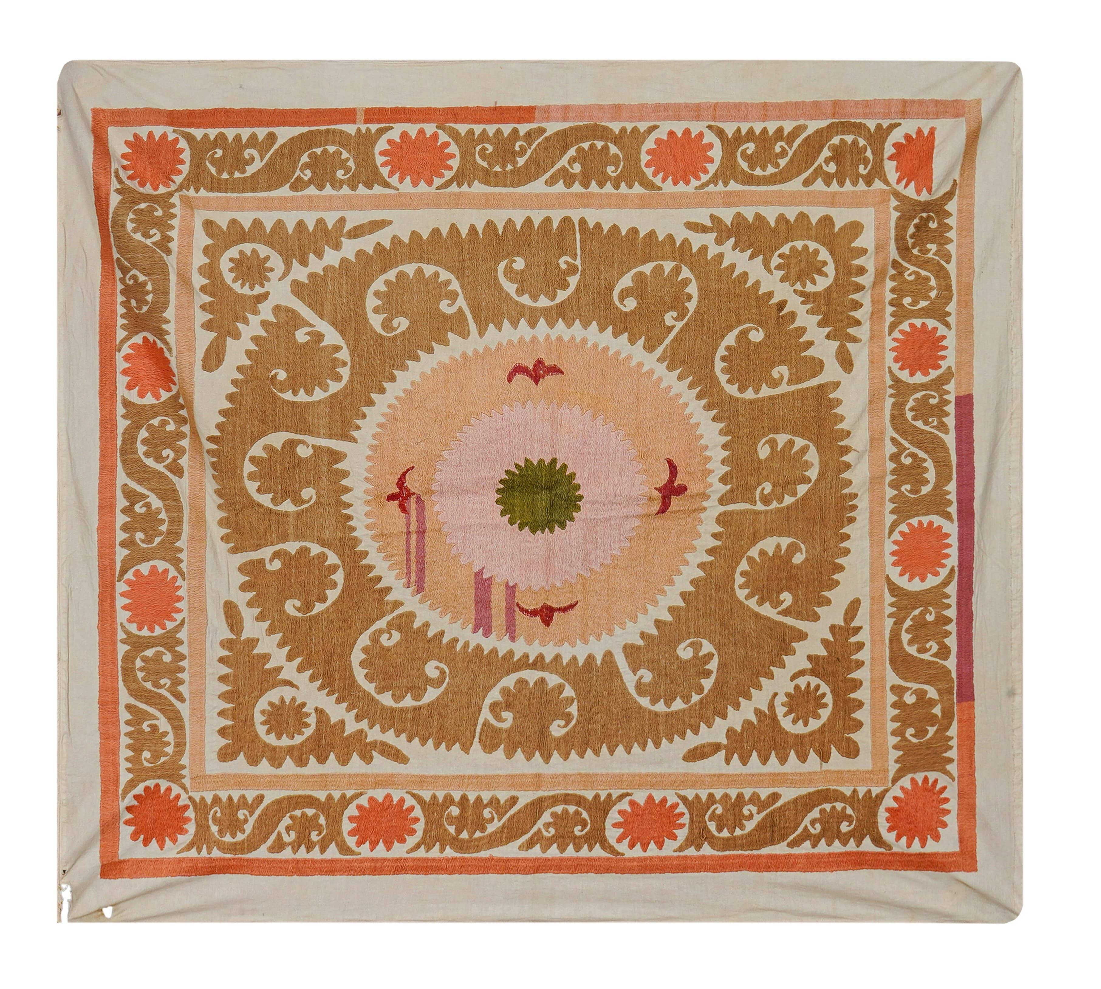 Vintage Turkish hand-knotted rug 126x138 cm