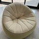 Cinna swivel armchair ottoman model - new condition - alcantara and fabric