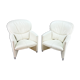 Ensemble de 2 fauteuils Leolux Excalibur blancs de Jan Armgardt, années 1990