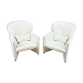 Set of 2 white leolux excalibur by jan armgardt, 1990s