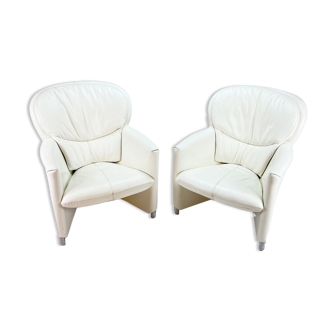 Set of 2 white leolux excalibur by jan armgardt, 1990s