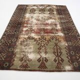 5x7 Classic Brown Red Handmade Vintage Rug, 151x214Cm SK 3054