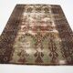 Tapis vintage classique fait main rouge marron 5x7, 151x214Cm SK 3054