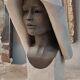 Ancien Grand buste femme en céramique