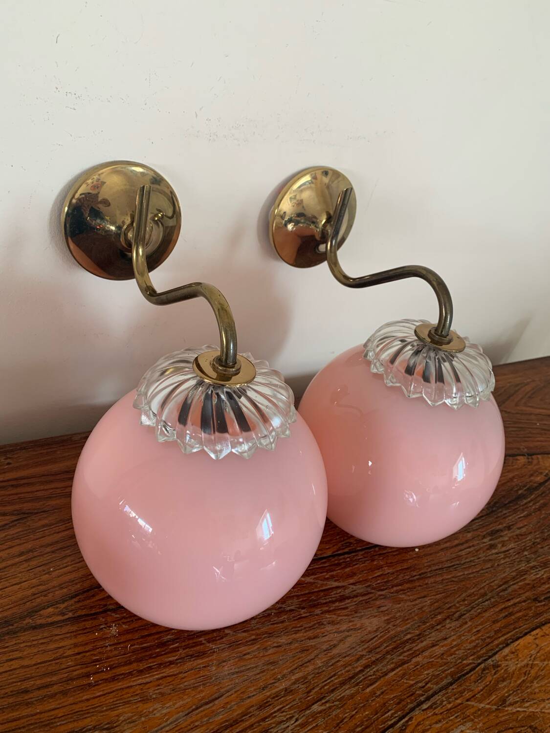 Pair of antique wall lights