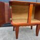 Mahogany veneered bedside table from the 1950s.