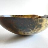 Vintage brass drop-shaped fruit bowl