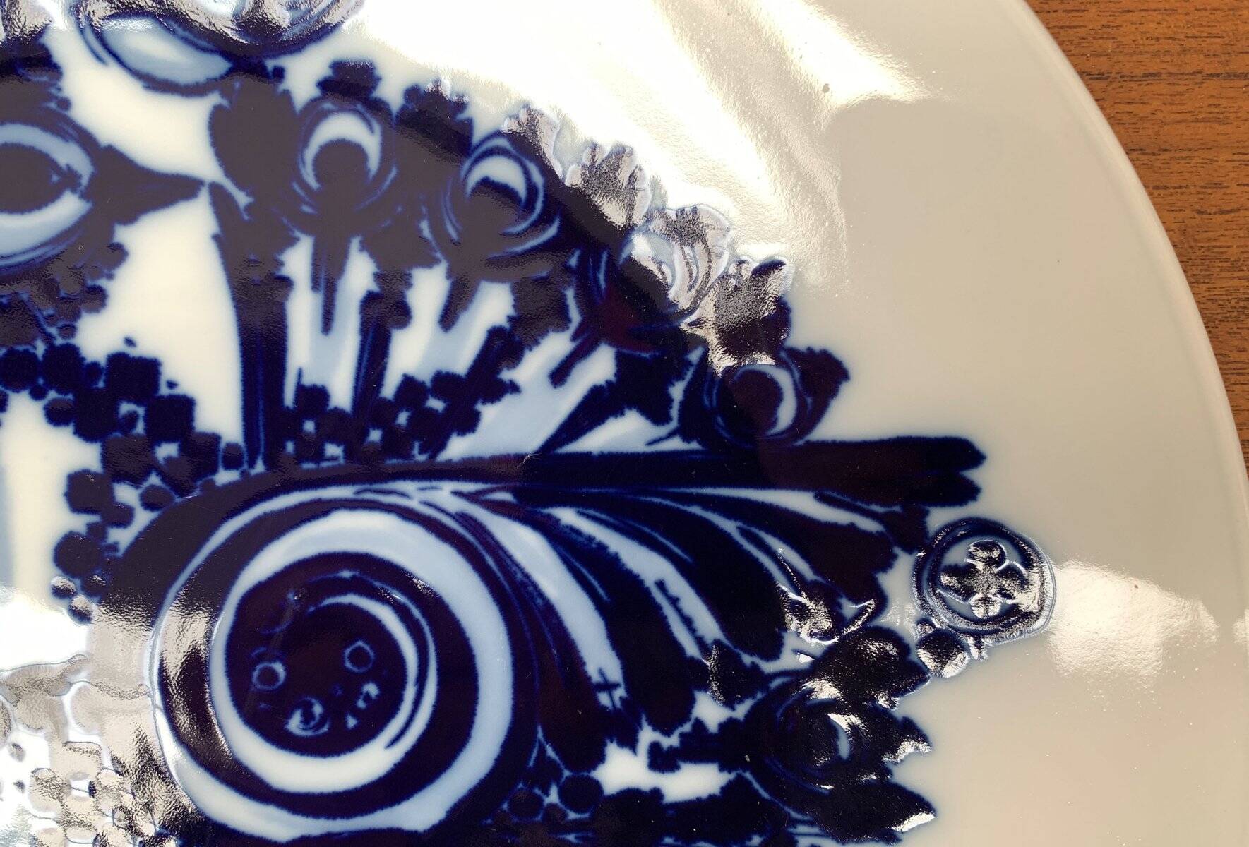 Vintage German peacock wall plate by Bjørn Wiinblad for Rosenthal, 1970s.