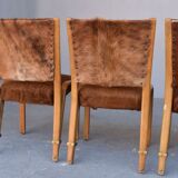 Von bode series of 4 chairs Steiner Edition Colt leather