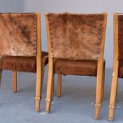 Série de 4 chaises Von Bode édition Steiner cuir de poulain