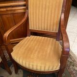 Pair of XIXth armchairs in solid walnut