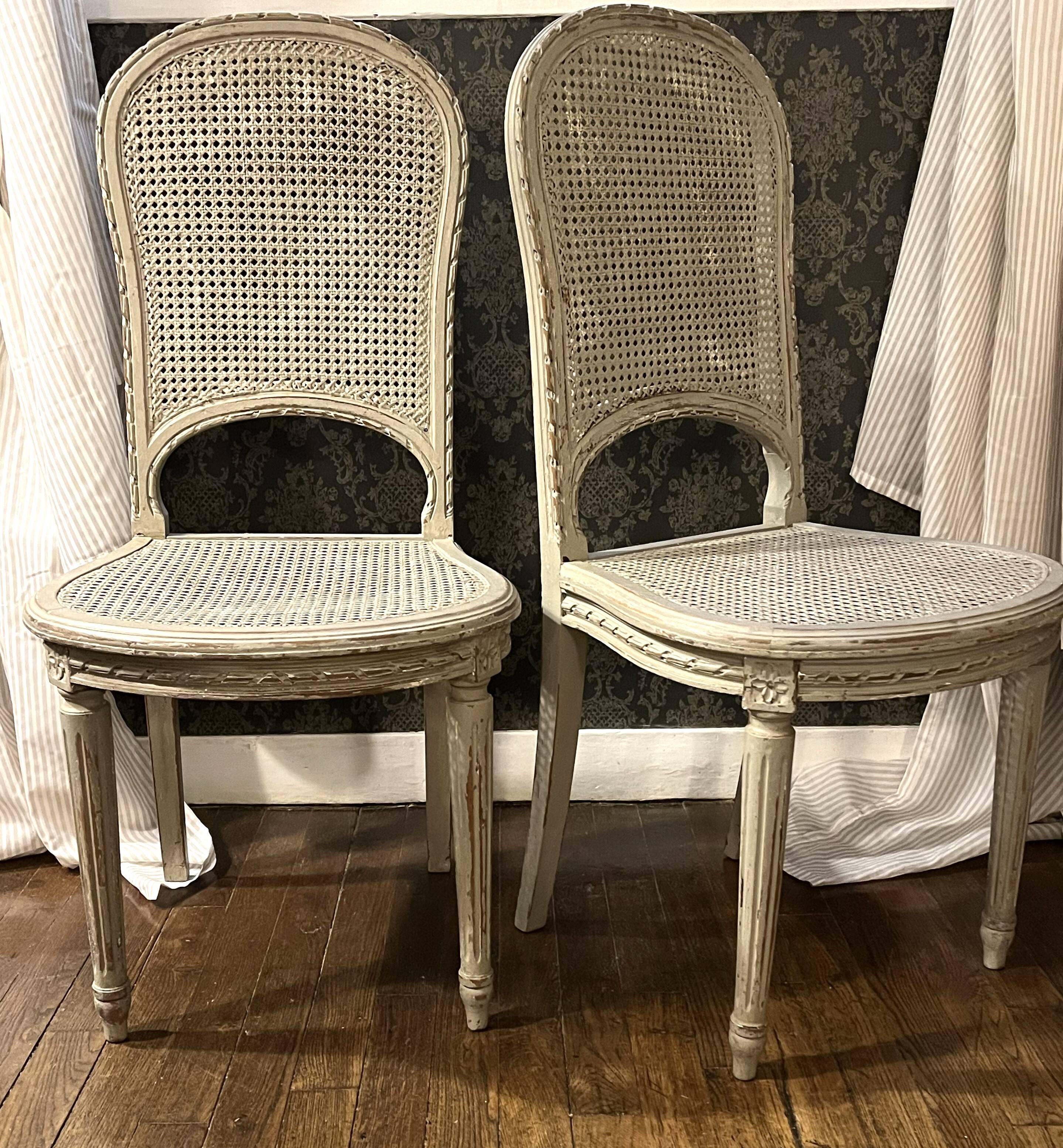 Pair of cane chairs