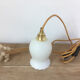 Pair of vintage opaline walking lamps