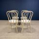 Set of 4 Thonet type bistro chairs light curved wood & Skaï GO IN Germany