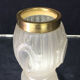 Old glass vase and Louis XVI-style brass ring