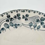 Ironstone dinner plates by E. Bourgeois, Catinat pattern, late 19th century