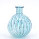 Striped light blue glass vase Phoenician Malta, 1990s