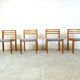 Set of 4 pine wood SG 1200 dining chairs by Cees Braakman, 1970s