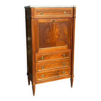 Small Louis XVI style mahogany secretary, 20th century