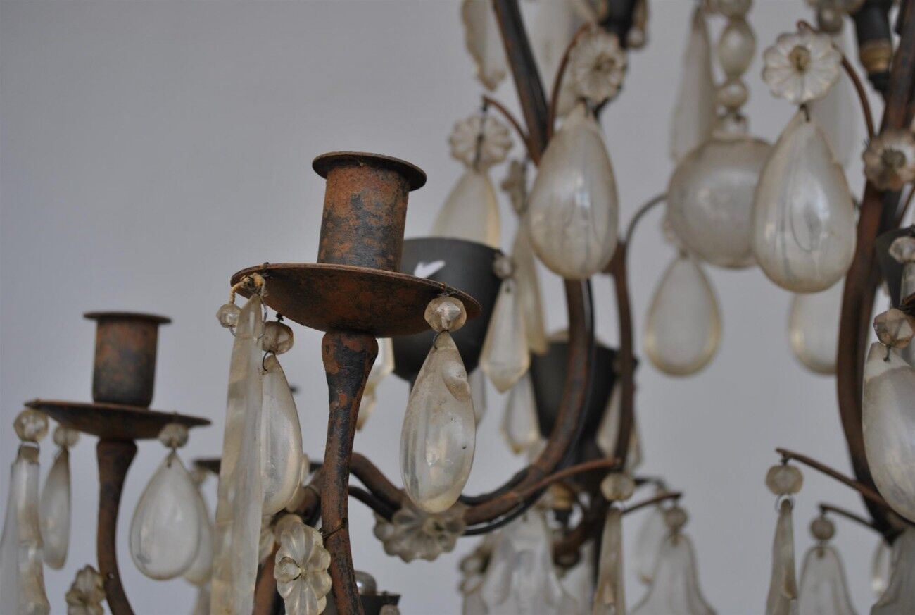 pendants chandelier style Louis XV period early nineteenth