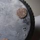 Vintage 2000s red and grey handmade raku jewellery box